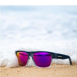 Bomber Safety Glasses-ANSI Z87 Polarized-Revo Pink mirror colored